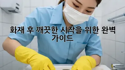 화재 후, 깨끗한 시작을 위한 완벽 가이드